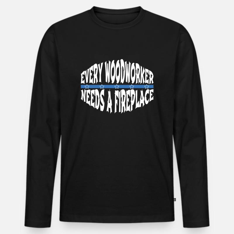 chainsaw carpenter apprentice - Männer Premium Bio Langarmshirt - Schwarz
