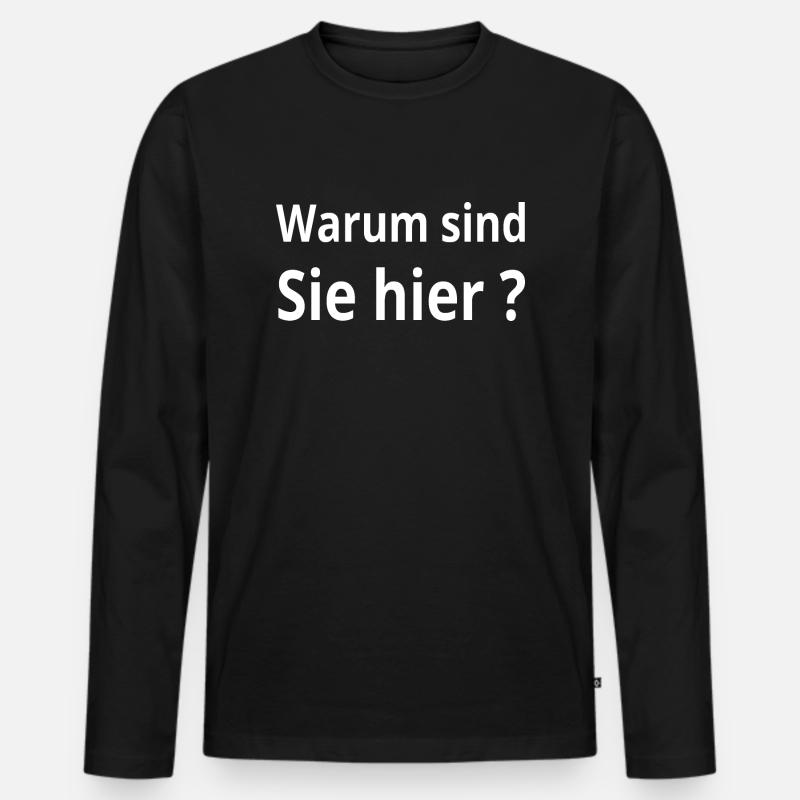 Party - Männer Premium Bio Langarmshirt - Schwarz