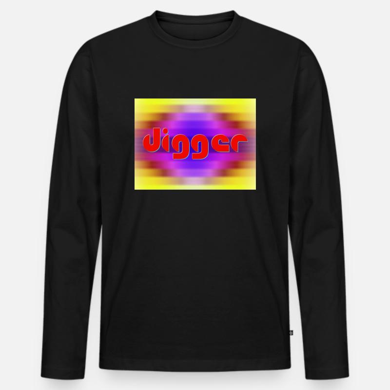 Digger - Männer Premium Bio Langarmshirt - Schwarz