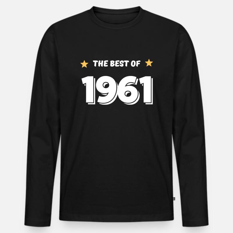 Das Beste von 1961 - Männer Premium Bio Langarmshirt - Schwarz