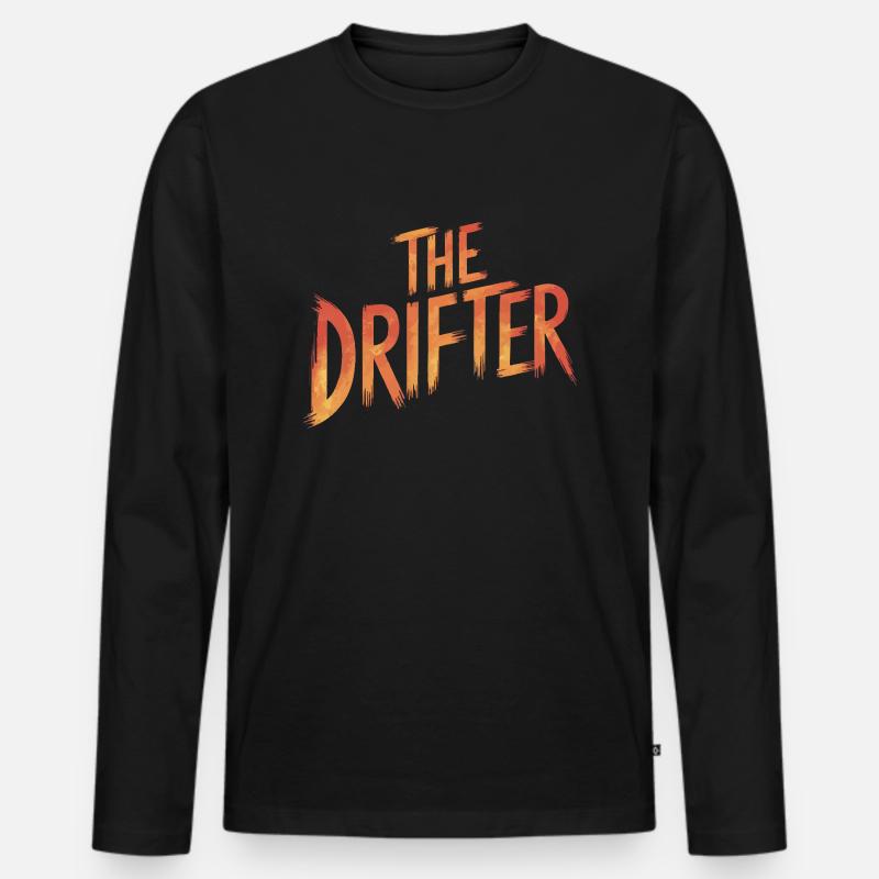 DER DRIFTER - Männer Premium Bio Langarmshirt - Schwarz