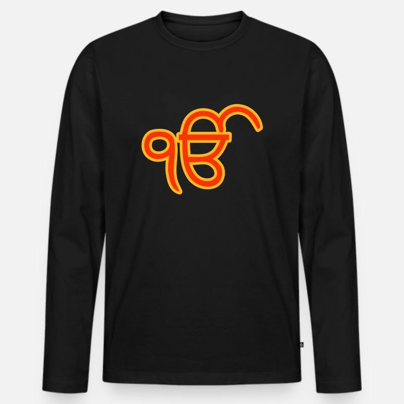 Ek Onkar - Männer Premium Bio Langarmshirt - Schwarz