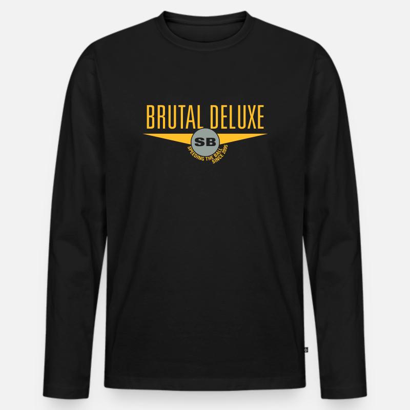 Brutal Deluxe - Männer Premium Bio Langarmshirt - Schwarz