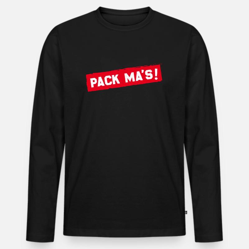 München - Pack ma´s - Männer Premium Bio Langarmshirt - Schwarz