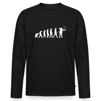 Bow and arrow archer archery archery archery archery archer - Men's Premium Organic Long Sleeve Shirt - black - Front - Nico (187cm)