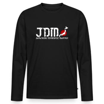 JDM Japanese Domestic Market Tuning Japan - Männer Premium Bio Langarmshirt - Schwarz - Vorne - Nico (187cm)