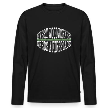 union carpenter tshirts blogger carpenter funny - Männer Premium Bio Langarmshirt - Schwarz - Vorne - Nico (187cm)