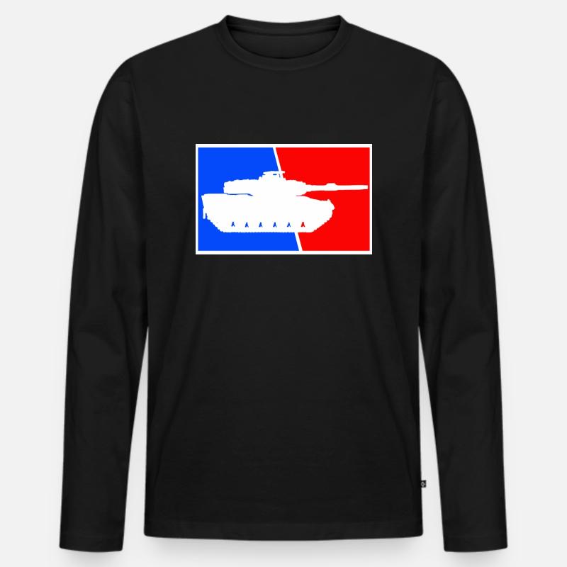 German Leopard 2 Panzer - Männer Premium Bio Langarmshirt - Schwarz
