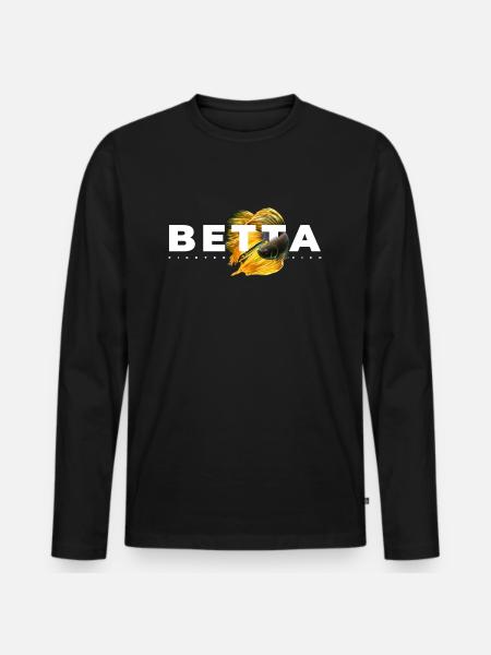 Betta Fish Keeper Aquarium Owner - Men's Premium Organic Long Sleeve Shirt - black
