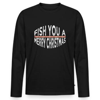 peace symbol birthday present funny sayings geek - Männer Premium Bio Langarmshirt - Schwarz - Vorne - Nico (187cm)