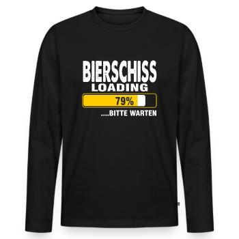 Bierschiss loading Bierparty Biertrinker kostüm - Männer Premium Bio Langarmshirt - Schwarz - Vorne - Nico (187cm)