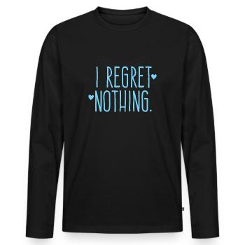 Je ne regrette rien ! - T-shirt manches longues Premium bio Homme - noir - Devant - Nico (187cm)