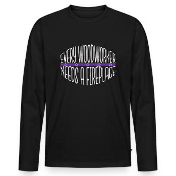 forest work birthday present idea present idea - Men's Premium Organic Long Sleeve Shirt - black - Front - Nico (187cm)