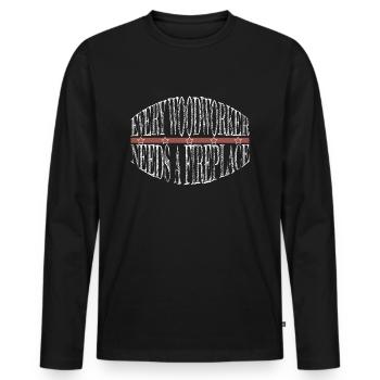 carpenter quotes tshirts carpenter joke hobbyists - Männer Premium Bio Langarmshirt - Schwarz - Vorne - Nico (187cm)