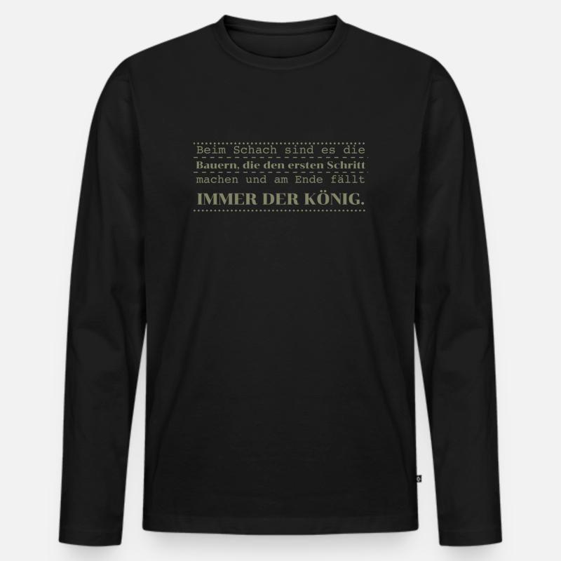 Bauer - Männer Premium Bio Langarmshirt - Schwarz