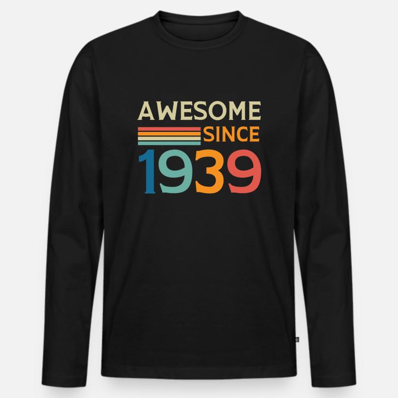 Großartig seit 1939 - Männer Premium Bio Langarmshirt - Schwarz