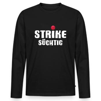 Bowling Strike Équipe de bowling - T-shirt manches longues Premium bio Homme - noir - Devant - Nico (187cm)