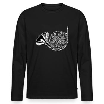 Music instrument - Men's Premium Organic Long Sleeve Shirt - black - Front - Nico (187cm)