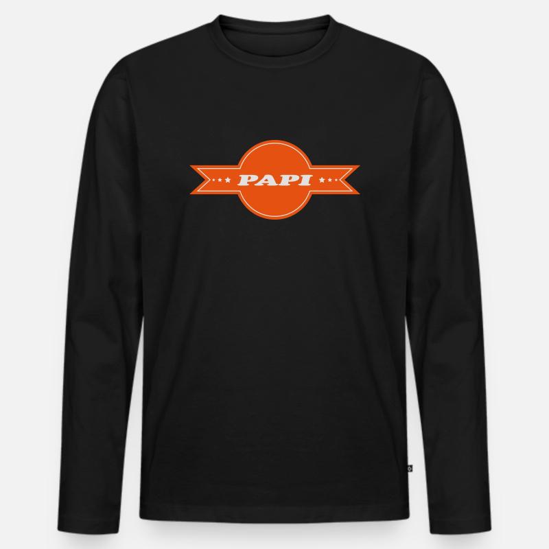 PAPI 111 - Männer Premium Bio Langarmshirt - Schwarz
