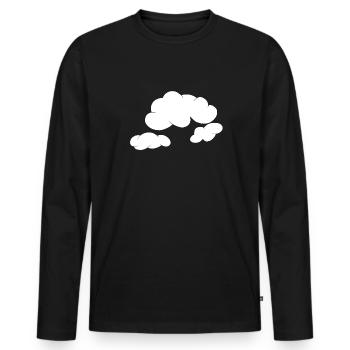 Clouds - Men's Premium Organic Long Sleeve Shirt - black - Front - Nico (187cm)