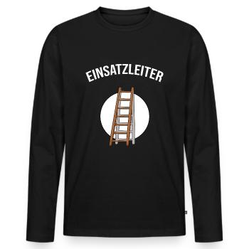 einsatzleiter leiter geil führungskraft - Männer Premium Bio Langarmshirt - Schwarz - Vorne - Nico (187cm)
