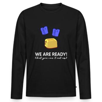 ukraine slava ukraini zelenskyi ukrainian - Men's Premium Organic Long Sleeve Shirt - black - Front - Nico (187cm)