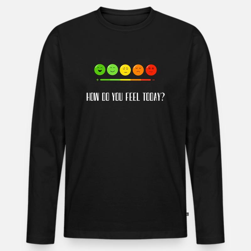 Gefühlometer - Männer Premium Bio Langarmshirt - Schwarz