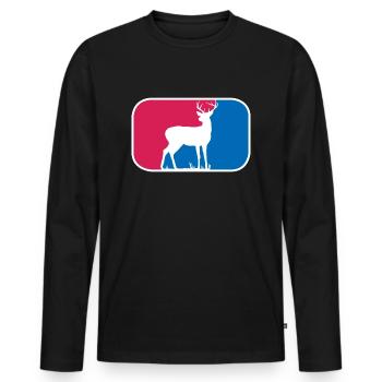Jäger Jagd Lustig Wild Hirsch Reh Jagd Geschenk - Männer Premium Bio Langarmshirt - Schwarz - Vorne - Nico (187cm)