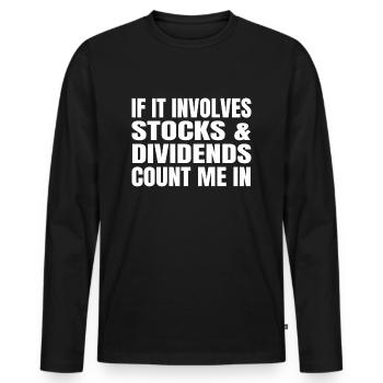 Cours des actions Bourse Bourse Investissement - T-shirt manches longues Premium bio Homme - noir - Devant - Nico (187cm)