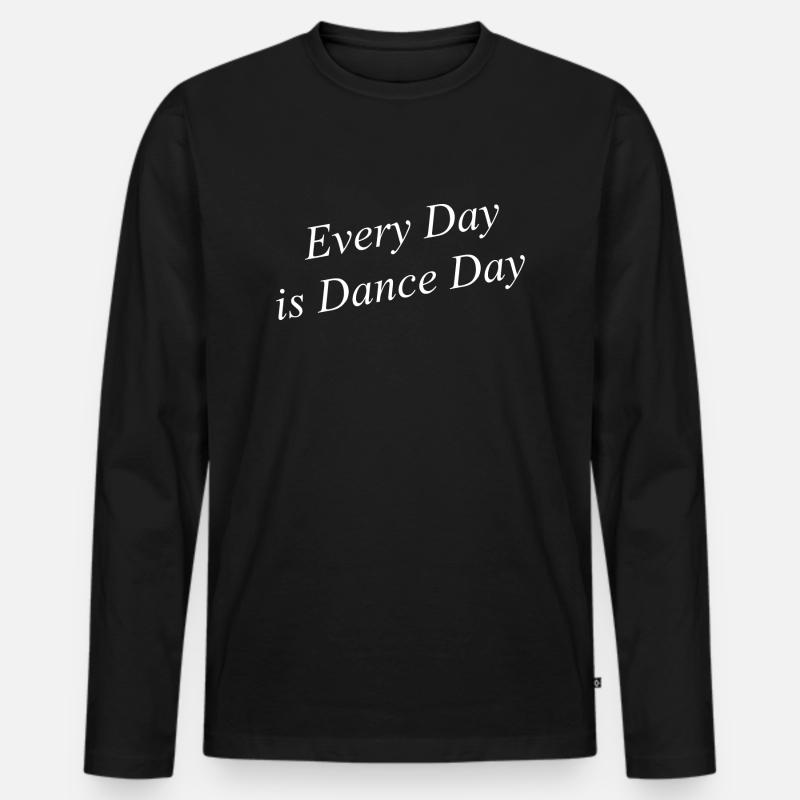 Dancing Dance Music - Männer Premium Bio Langarmshirt - Schwarz