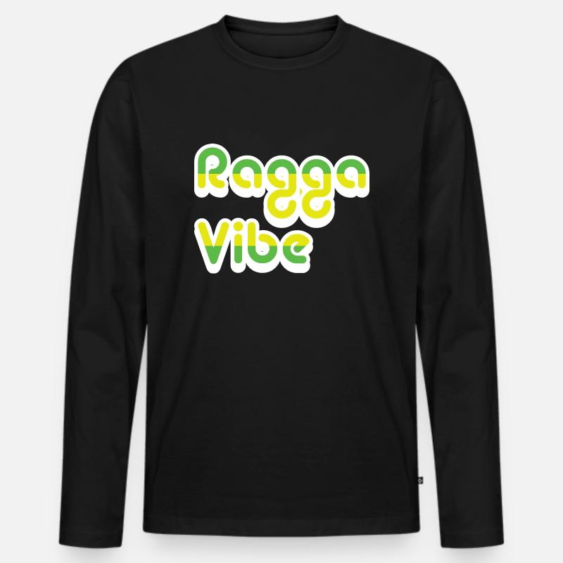 ragga vibe - Männer Premium Bio Langarmshirt - Schwarz