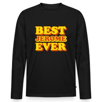 Lustiges Geschenk mit Vornamen Jerome - Männer Premium Bio Langarmshirt - Schwarz - Vorne - Nico (187cm)