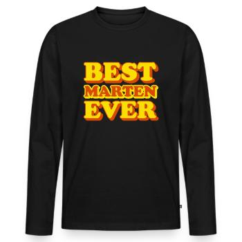 Cadeau amusant avec prénom Marten - T-shirt manches longues Premium bio Homme - noir - Devant - Nico (187cm)