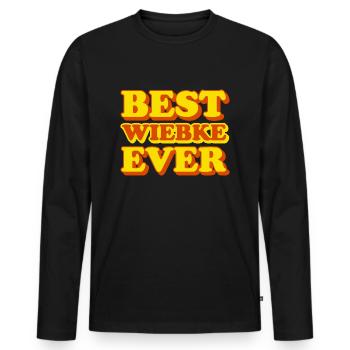 Wiebke First Name Funny Gift - Men's Premium Organic Long Sleeve Shirt - black - Front - Nico (187cm)