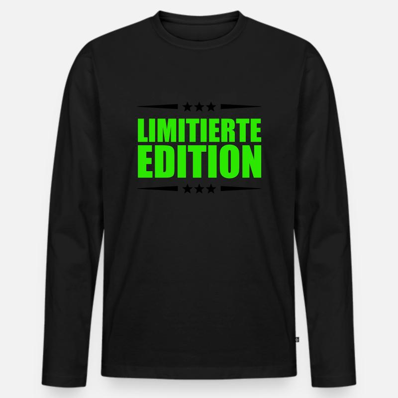limited edition - Männer Premium Bio Langarmshirt - Schwarz