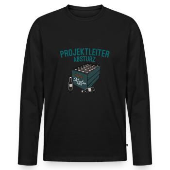 Festival - Männer Premium Bio Langarmshirt - Schwarz - Vorne - Nico (187cm)