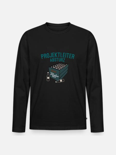 Festival - Männer Premium Bio Langarmshirt - Schwarz