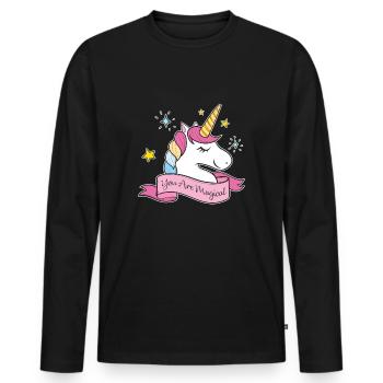Magical - Men's Premium Organic Long Sleeve Shirt - black - Front - Nico (187cm)