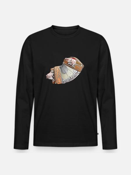 accordeon jagged - Men's Premium Organic Long Sleeve Shirt - black