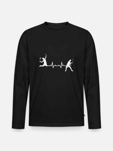 Evolution Badminton Sports - Men's Premium Organic Long Sleeve Shirt - black