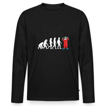 Evolution of Clown Evolution - Men's Premium Organic Long Sleeve Shirt - black - Front - Nico (187cm)