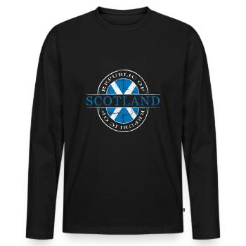 Scotland Scotland - Men's Premium Organic Long Sleeve Shirt - black - Front - Nico (187cm)