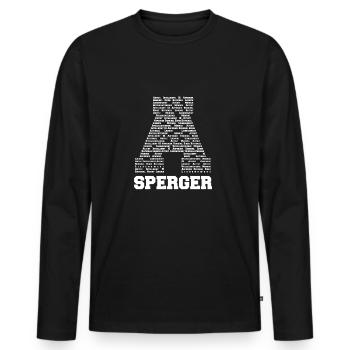 Asperger Syndrom - Design Shirt - Männer Premium Bio Langarmshirt - Schwarz - Vorne - Nico (187cm)