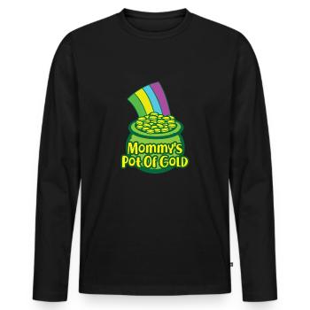Or St. Patricks Cadeau De La Saint Maman Maman Maman - T-shirt manches longues Premium bio Homme - noir - Devant - Nico (187cm)
