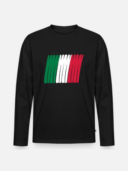 italia banner - Men's Premium Organic Long Sleeve Shirt - black