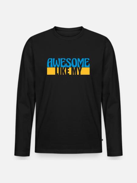 Template Vorlage Awesome Like - Men's Premium Organic Long Sleeve Shirt - black