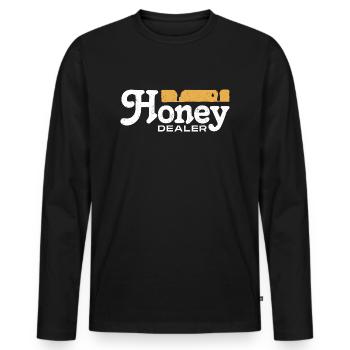 Honey Dealer Imker Biene Honig Bienen Imkerei Wabe - Männer Premium Bio Langarmshirt - Schwarz - Vorne - Nico (187cm)