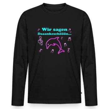 Wir Sagen Dankeschön Malle Party 40 Jahre Schlager - Männer Premium Bio Langarmshirt - Schwarz - Vorne - Nico (187cm)