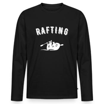 Rafting - Männer Premium Bio Langarmshirt - Schwarz - Vorne - Nico (187cm)