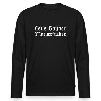 Lets Bounce | Talentshow, Germany, Big N - Men's Premium Organic Long Sleeve Shirt - black - Front - Nico (187cm)